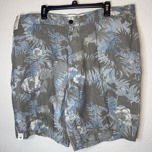 new Baird McNutt shorts Murano Irish 100% Linen Tropical Hawaiian Floral Men 42